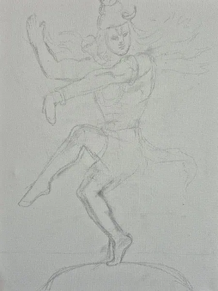 Time-lapse of Natraj being painted