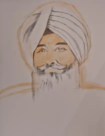 Time-lapse of Radhasoami Guru being painted